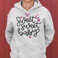 Baby Shower Text Pink Heart Ribbon Design Sweet Sweet Baby Women Hoodie