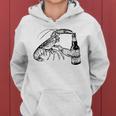 Beer Drinking Lobster Funny Craft Beer Gift Women Hoodie