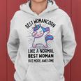 Best Womancorn Funny Unicorn Dabbing Gift Like A Normal Best Woman But More Awesome Women Hoodie