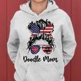 Doodle Mom Happy 4Th Of July American Flag Day Women Hoodie