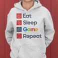 Eat Sleep Game Repeat Women Hoodie