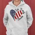 Faith Family Freedom 4th Of July American Flag Heart Women Hoodie