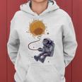 Funny Astronaut Monkey Blowing Sun V2 Women Hoodie