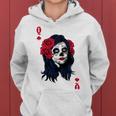 Halloween Sugar Skull With Red Floral Halloween Gift By Mesa Cute Women Hoodie