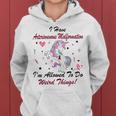 I Have Arteriovenous Malformation Im Allowed To Do Weird Things Funny Unicorn Burgundy Ribbon Arteriovenous Malformation Support Arteriovenous Malformation Awareness Women Hoodie