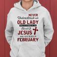 Never Underestimate An Old Lady Who Is Covered By February Women Hoodie