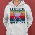 Retro I Axolotl Questions Funny Cute Axolotl Women Hoodie