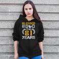 Vintage Blessed By God For 81 Years Happy 81St Birthday Zip Up Hoodie