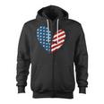4Th Of July Faith Family Freedom American Flag Patriotic Zip Up Hoodie