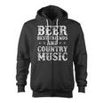 Beer Best Friends And Country Music Zip Up Hoodie