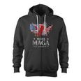 Ultra Maga And Proud Of It - The Great Maga King Trump Supporter Zip Up Hoodie
