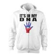 Its In My Dna Haitian Flag Haitian Independence Zip Up Hoodie