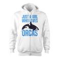 Orca Vintage Whale Marine Animal Killer Whale Zip Up Hoodie