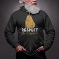 Respect The Capybara Funny Capybara Owners Animal Lover Zip Up Hoodie