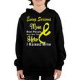 Ewings Sarcoma Mom Most People Never Meet Their Hero I Raised Mine Yellow Ribbon Ewings Sarcoma Ewings Sarcoma Awareness Youth Hoodie