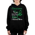 Glaucoma Mom Most People Never Meet Their Hero I Raised Mine Green Ribbon Glaucoma Glaucoma Awareness Youth Hoodie