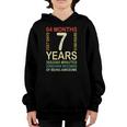 Kids 7Th Birthday 7 Years Old Vintage Retro 84 Months Boygirl Kid Youth Hoodie
