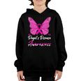 Pagets Disease Awareness Butterfly Pink Ribbon Pagets Disease Pagets Disease Awareness Youth Hoodie