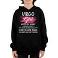 Virgo Girl Birthday Virgo Girl Hated By Many Loved By Plenty Heart On Her Sleeve Youth Hoodie