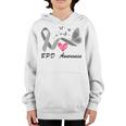 Borderline Personality Disorder Bpd Awareness Butterfly Grey Ribbon Borderline Personality Disorder Bpd Awareness Youth Hoodie