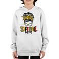 Softball Mom Leopard Messy Bun Ball Mom Mothers Day Youth Hoodie