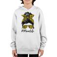 Sunflowers Mom Life Messy Bun Hair Sunglasses Mothers Day Youth Hoodie