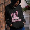 Mama Floral Leopard Bunny Easter Happy Easter Mothers Day Youth Hoodie