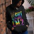 Peace Out Eight Im 9 Tie Dye 9Th Happy Birthday Boy Girl Youth Hoodie