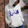 Alopecia Warrior Butterfly Blue Ribbon Alopecia Support Alopecia Awareness Youth Hoodie