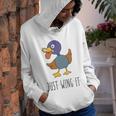 Just Wing It Duck Puns Quack Puns Duck Jokes Puns Funny Duck Puns Duck Related Puns Youth Hoodie