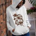 Summer Party Brown Palm Trees Flower Cassette Youth Hoodie