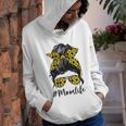 Sunflowers Mom Life Messy Bun Hair Sunglasses Mothers Day Youth Hoodie