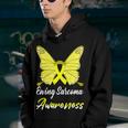 Ewings Sarcoma Awareness Butterfly Yellow Ribbon Ewings Sarcoma Ewings Sarcoma Awareness Youth Hoodie