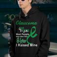 Glaucoma Mom Most People Never Meet Their Hero I Raised Mine Green Ribbon Glaucoma Glaucoma Awareness Youth Hoodie