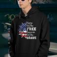Home Of The Free Because Of The Brave 4Th Of Sunflower Youth Hoodie