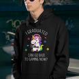 I Graduated Can I Go Back To Gaming Now Unicorn Graduation Youth Hoodie
