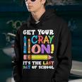 Last Day Of School Get Your Cray On Funny Teacher Youth Hoodie