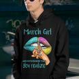 March Girl Gift March Girl Knows More Than She Says Youth Hoodie