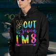 Peace Out Seven Im 8 Tie Dye 8Th Happy Birthday Boy Girl Youth Hoodie