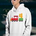 4Th Birthday Trains Theme Party 4 Years Old Boy Toddler Boys Youth Hoodie