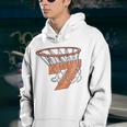 7Th Birthday Basketball 7 Years Old Kid For Birthday Party Youth Hoodie