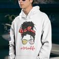 Baseball Softball Momlife Mom Messy Bun Afro Mom Mothers Day Youth Hoodie