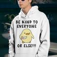 Be Kind To Everyone Or Else Funny Cute Duck With Knife Youth Hoodie