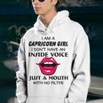 Capricorn Girl Birthday I Am A Capricorn Girl I Dont Have An Inside Voice Youth Hoodie