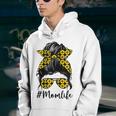 Sunflowers Mom Life Messy Bun Hair Sunglasses Mothers Day Youth Hoodie