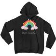 Math Teacher With Rainbow Design Youth Hoodie