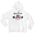 Bleached Baseball Mom Messy Bun Player Mom Mothers Day Youth Hoodie