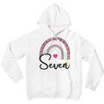 Kids 7Th Birthday Rainbow Party Kids Seven Year Old Youth Hoodie