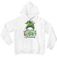 One Lucky Grammy St Patricks Day Messy Bun Mom Irish Youth Hoodie