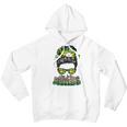 One Lucky Nurse Irish Leopard Messy Bun St Patricks Day Youth Hoodie